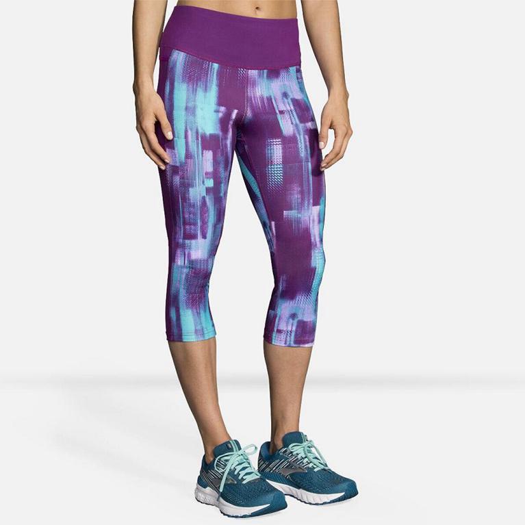 Brooks Greenlight Capri Running Pants - Women's - Multicolor (58371-BXNK)